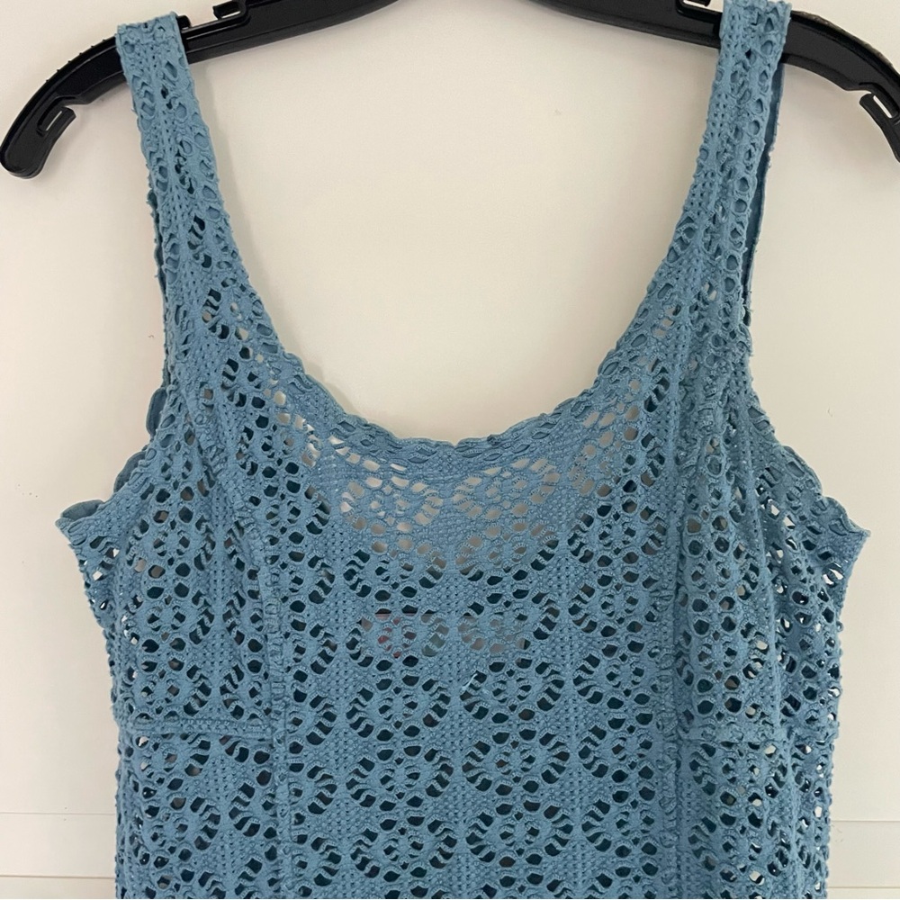 Free People FP Beach Open Knit Crochet High Low Cover Up Dress S 26836 - Picture 4 of 11